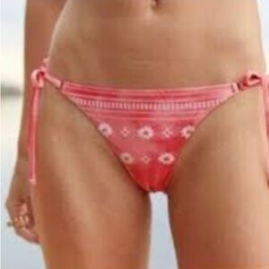 [Aerie] NWT Aerie Side Tie Embroidered Cheekier Bikini Bottoms